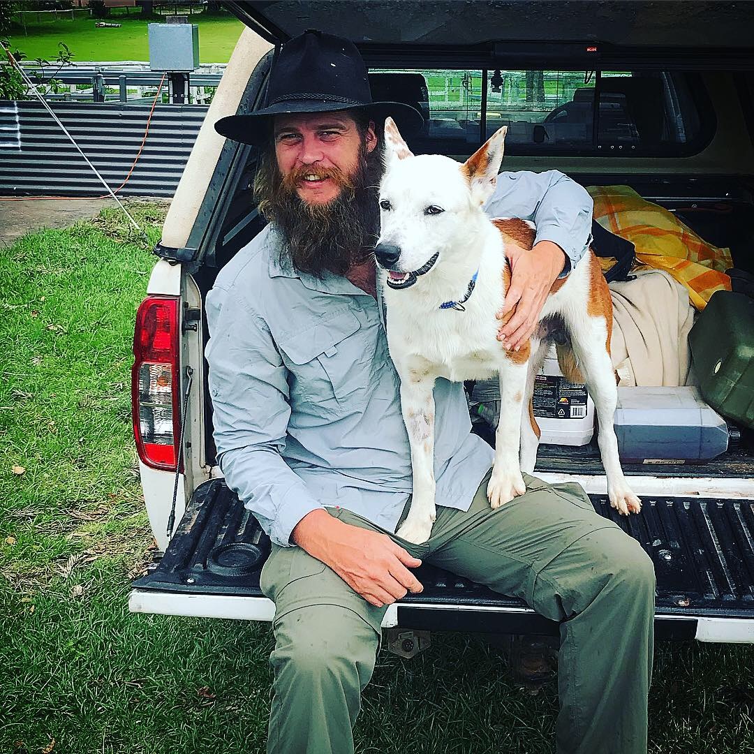 John Elliott With a Dog